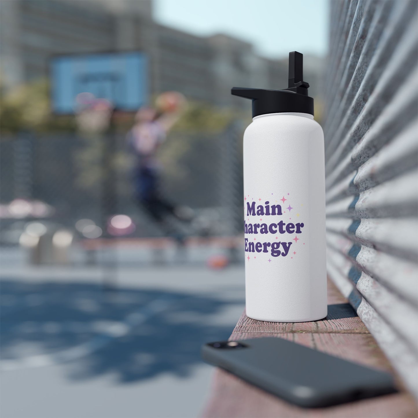 Main Character Energy – Aesthetic Stainless Steel Water Bottle | Motivational & Trendy Hydration Gift