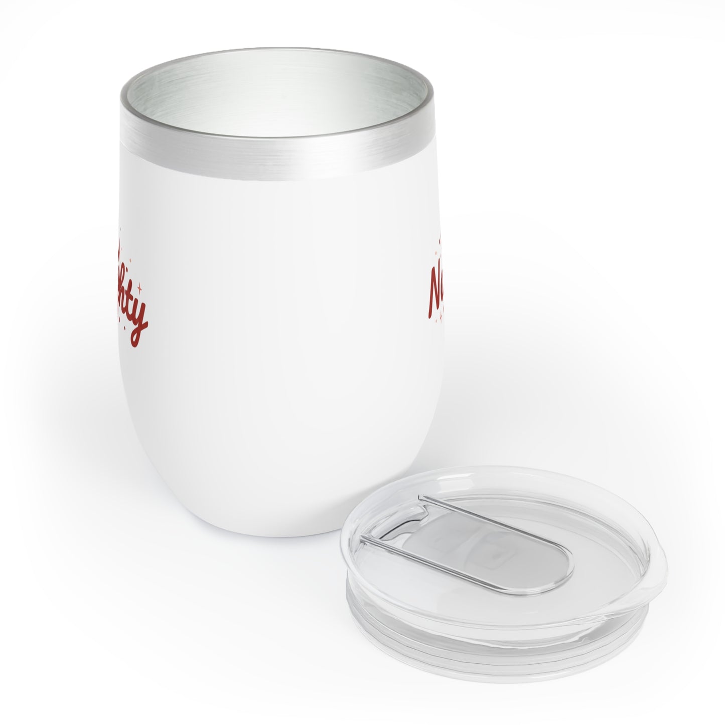 Naughty – Funny Christmas Wine Tumbler | Holiday Gift for Her, Stainless Steel Insulated Cup