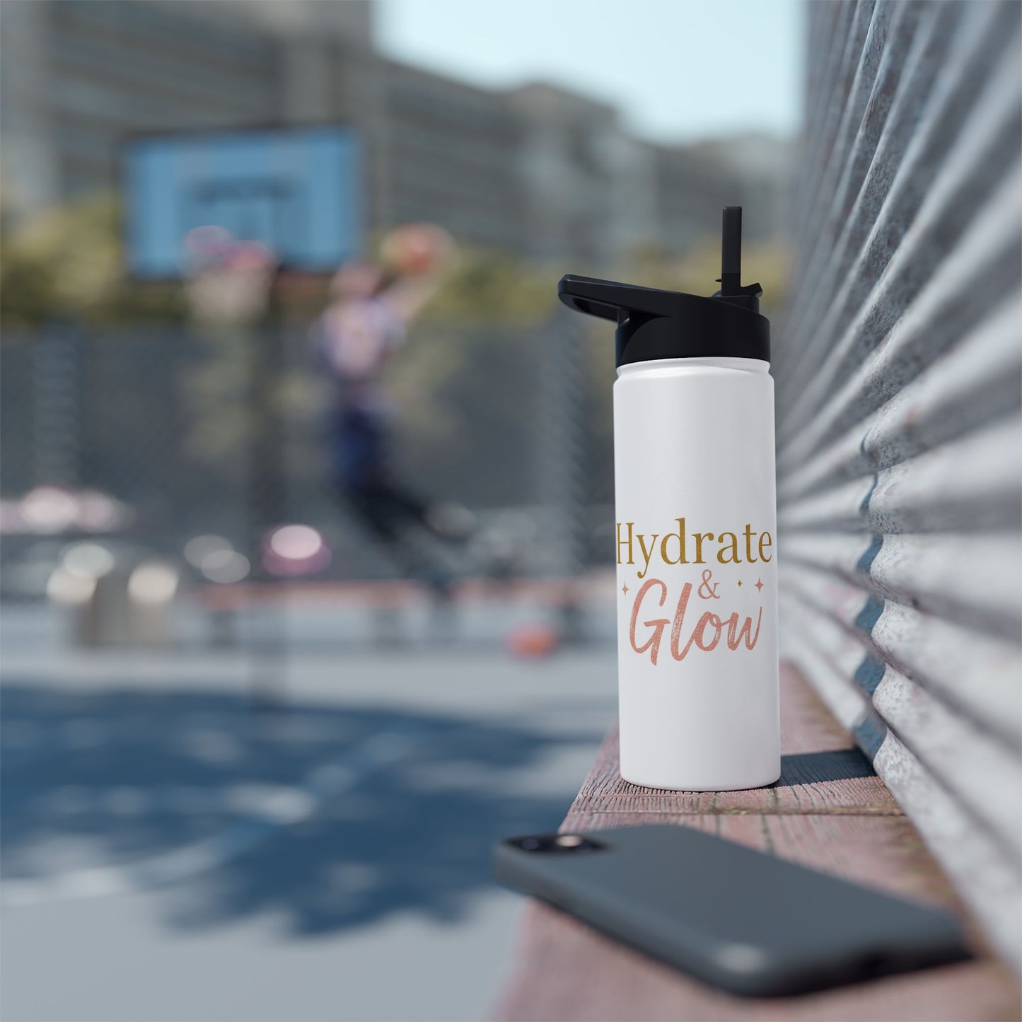 Hydrate & Glow – Aesthetic Stainless Steel Water Bottle | Wellness, Fitness & Self-Care Gift