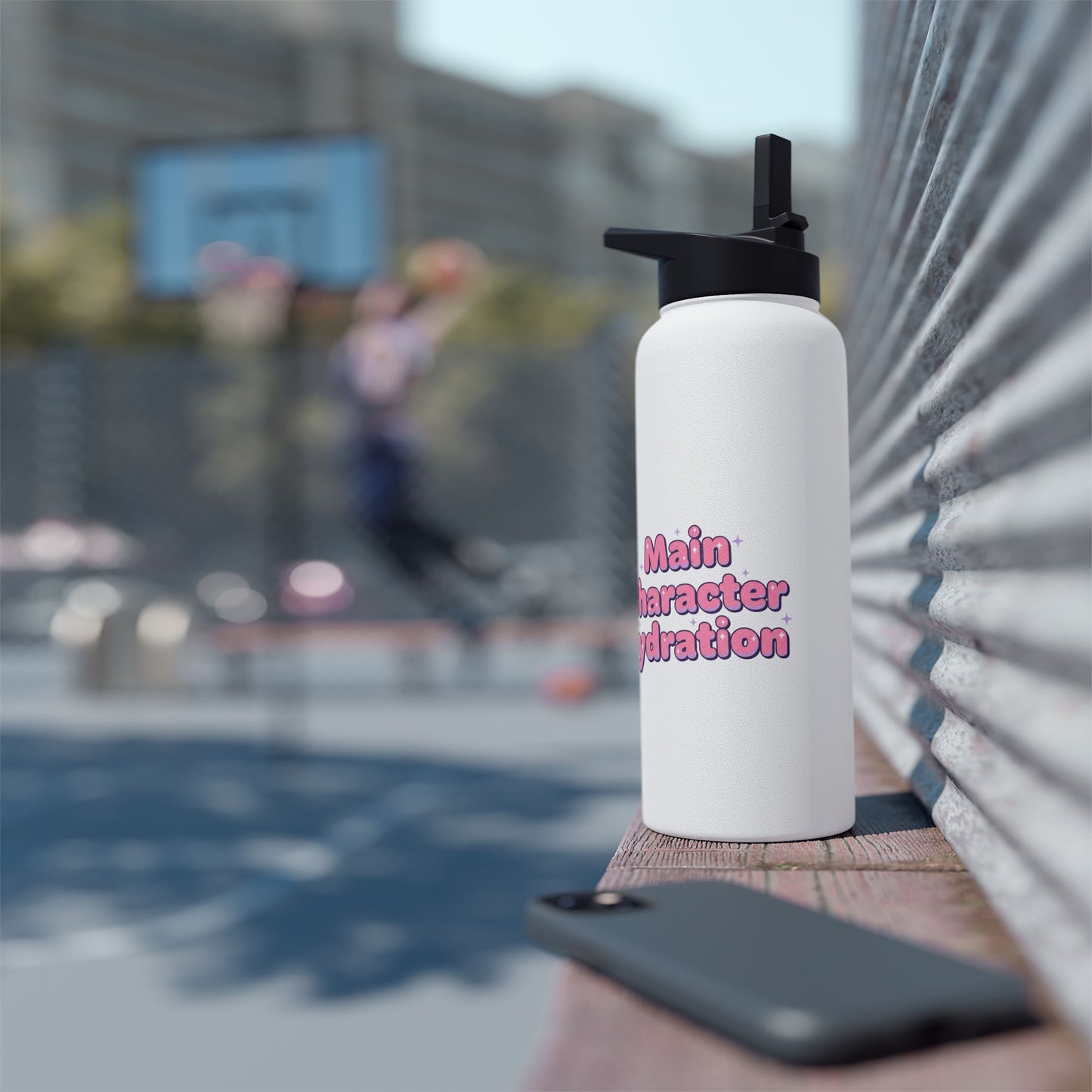 Main Character Hydration – Stainless Steel Water Bottle | Cute Motivational Fitness Bottle & Gift for Her