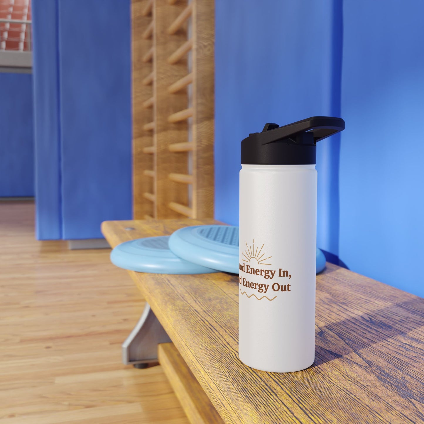 Good Energy In, Bad Energy Out – Boho Stainless Steel Water Bottle | Yoga & Wellness Gift
