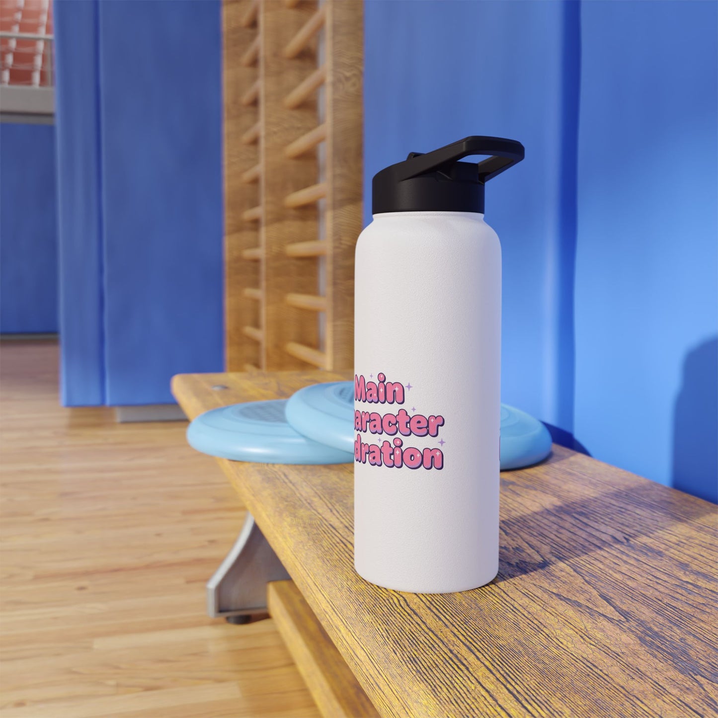 Main Character Hydration – Stainless Steel Water Bottle | Cute Motivational Fitness Bottle & Gift for Her